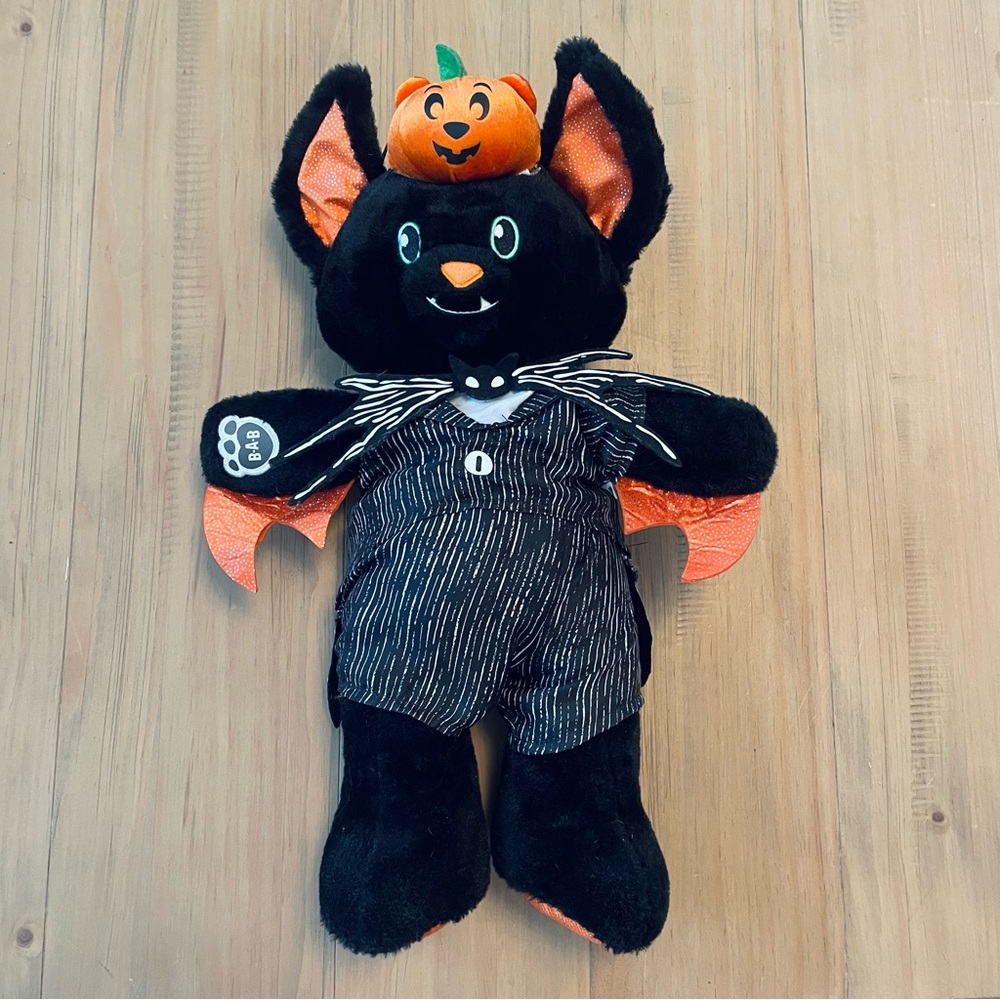 Build-A-Bear Fangtastic Vampire Bat Black Pumpkin Outfit Halloween Plush